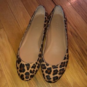 J Crew leopard slides